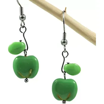 Náušnice Náušnice Jablíčka zelená