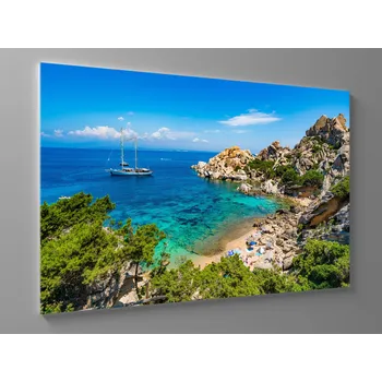 Obraz Obraz skalnatá pláž na sardinii Rozměr: 90 x 60 cm