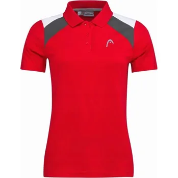 Dámské tričko DÁMSKÉ POLO TRIČKO HEAD CLUB TECH POLO SHIRT WOMEN 2022 ČERVENÉ S