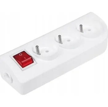 Elektrická zásuvka PRODLUŽOVACÍ PŘÍVODNÍ LIŠTA 3 GNIAZDA WYŁĄCZNIK
