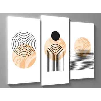Obraz Obraz moderní abstrakce kruhy a pruhy Rozměr: 60 x 40 cm