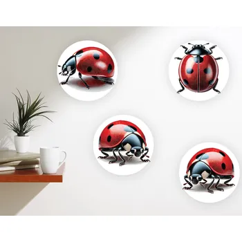 Samolepící dekorace Berušky samolepky na zeď arch 75 x 75 cm