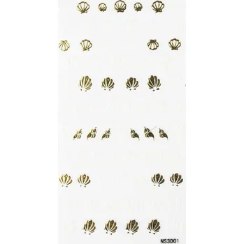 Samolepicí Samolepky na nehty s konvexními 3D mušlemi Č. DS3001