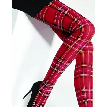 Dámské punčochy Gatta Mi piaci! 01 40 den Punčochové kalhoty check red-červené 2-S