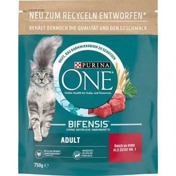 PURINA ONE Adult hovězí & celozrnné obiloviny, 3x 750 g