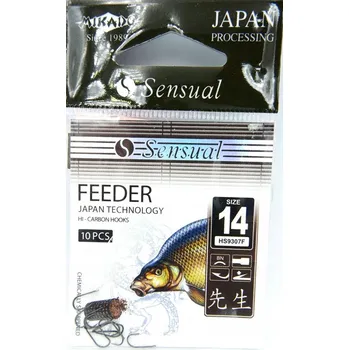 Rybářský háček Háčky na krmení, plovákové, s protihrotem Mikado Sensual Feeder 9307F 10 ks