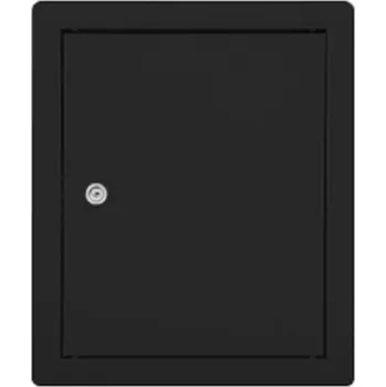 Obraz REVÍZNÍ DVÍŘKA KOVOVÁ ČERNÁ 50x60 NA ZÁMEK