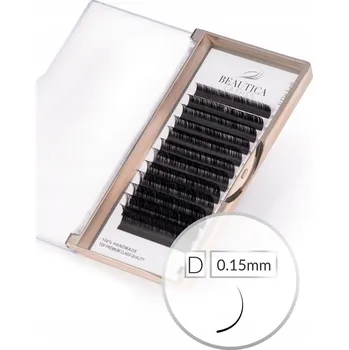 Péče o řasy a obočí Řasy Flat Lashes D 0.15 mm Mix 8-15 mm Beautica