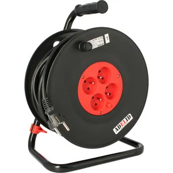 Napájecí kabel Prodlužovací Kabel na bubnu Adelid 30 m, 4 ks, černý
