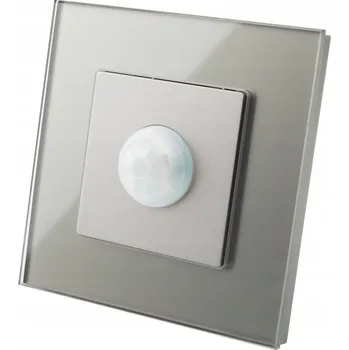 Pohybové čidlo Spínač Kombinovaný Senzor Pohybu PIR Soumrakový Šedý s Rámem LUUNA