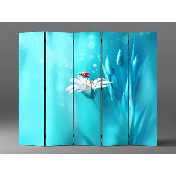 Paraván Tyrkysový paraván Rozměr: 225 x 180 cm