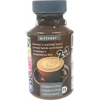 barva na zeď Kittfort Color Line 2v1 tekutá tónovací a malířská barva 15 Cappuccino 350 g
