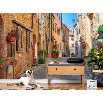 Tapeta Tapeta rozkvetlá italská ulice