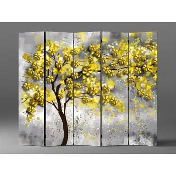 Paraván Paraván strom se žlutými květy Rozměr: 225 x 180 cm
