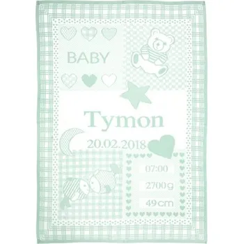 Dětská deka mimmo.cz Dětská deka s údaji zvěrokruh RYBY, 100 x 75 cm