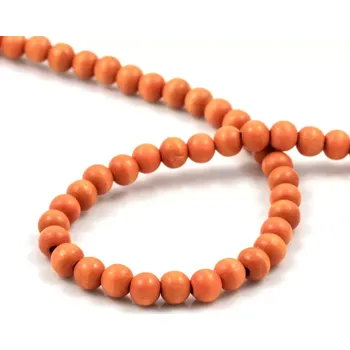 Náhrdelník Dřevěné korále pro děti oranžové