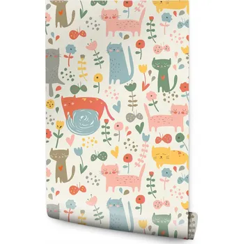 Fototapeta Tapeta pro děti - Barevné koťátka /295717223