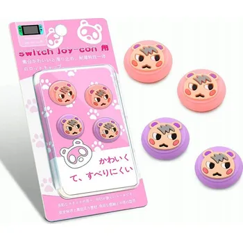 Herní konzole 4x GUMIČKY NÁSTAVCE GRIPY NS SWITCH / NS OLED Marshal Animal Růžovo-Fialové