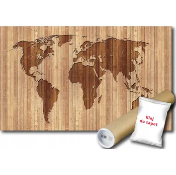 Fototapeta FOTOTAPETA MAPA DŘEVO 6C FXL 208x146 F2156