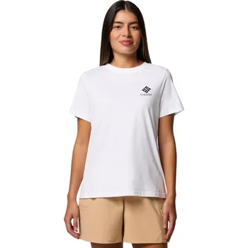 Bílé dámské tričko Columbia Rolling Bend Graphic SS Tee 2120021103 Velikost: L
