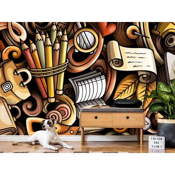 Tapeta Tapeta školní pomůcky