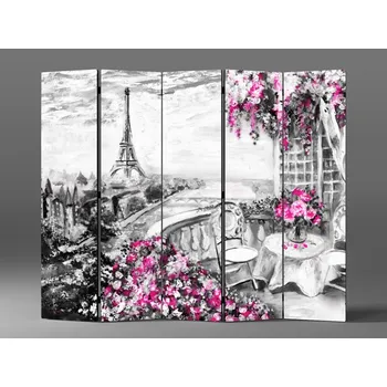 Paraván Paraván malba s výhledem na eiffelovou věž Rozměr: 225 x 180 cm