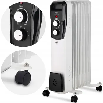 Přímotop OLEJOVÝ ELEKTRICKÝ RADIÁTOR 7 ŽEBER UFESA 1500W - ÚSPORNÝ