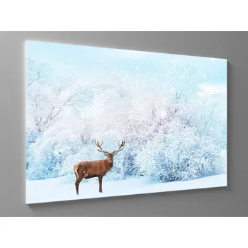 Obraz Obraz jelen v zimní krajině Rozměr: 60 x 40 cm