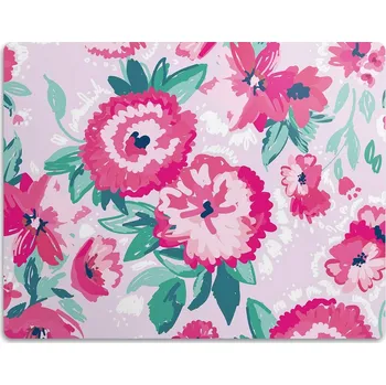 Miska pro psa Podložka pod misky pro pro kočky misky růžové květy, 60x40 cm