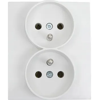 Elektrická zásuvka Panasonic LINNERA Dvojitá zásuvka s uzemněním, bílá, pro rámeček