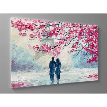 Obraz Digitální malba pár v paříži Rozměr: 90 x 60 cm