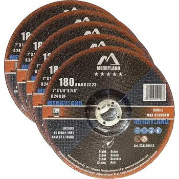 Řezný kotouč 5 X KOTOUČ PRO ÚHLOVOU BRUSKU NA ŘEZÁNÍ KOVU 180 MM X 6 MM SADA