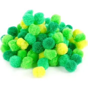 Vánoční dekorace Bambulky akrylové 10 mm 07 zelené