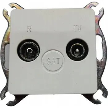 Elektrická zásuvka Anténní zásuvka nástěnná Hager bílá