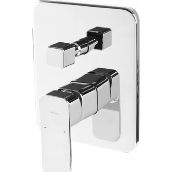 Vodovodní baterie Nástěnná vanová a sprchová baterie s jednou pákou Omnires apure stříbrná