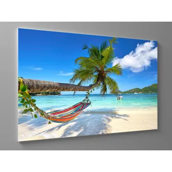 Obraz Obraz houpací síť na pláži Rozměr: 60 x 40 cm