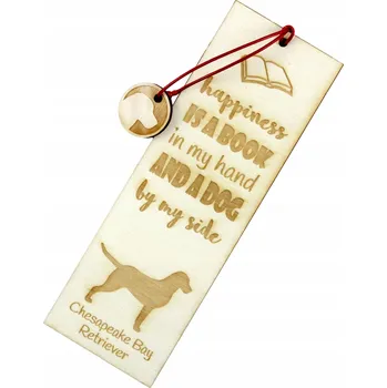 Doplněk ke knize Chesapeake Bay Retriever gravírovaná záložka do knihy se psem, jméno psa