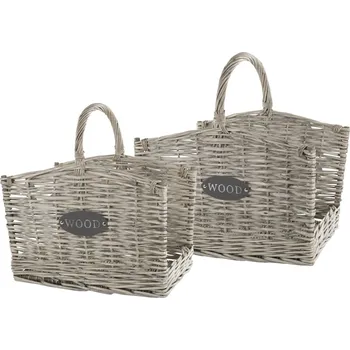 Piknikový koš Chic Antique Proutěný koš na dřevo French menší