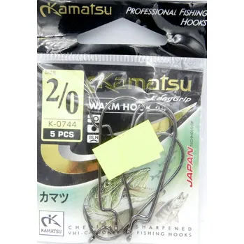 Rybářský háček Spinningové háčky s protihrotem Háčky Worm Hook 44, velikost 5, Kamatsu (4 ks v balení)