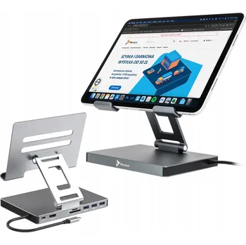 REAGLE HLINÍKOVÝ STOJAN POD IPAD TABLET + HUB HDMI 4K 60Hz PD USB-C