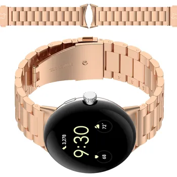 Řemínek na hodinky Kovový řemínek na hodinky Bizon pro Google Pixel Watch 3 45 mm, náramek