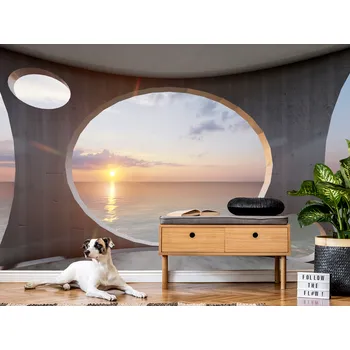 Tapeta 3D tapeta futuristický východ slunce