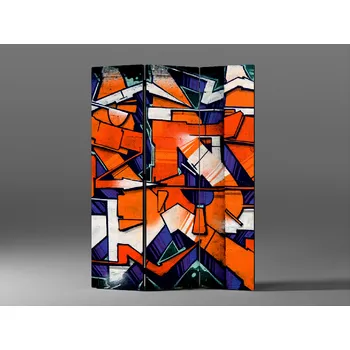 Paraván Paraván oranžové graffiti Rozměr: 135 x 180 cm