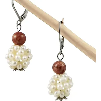 Náušnice Náušnice Perlové s korálem