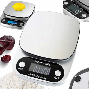 Kuchyňská váha Kuchyňská váha MON 3000g / 0,1g stříbrná/šedá 3 kg