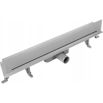 Lineární odtok do stěny VOGI s plným roštem 70 cm, nízký sifon fi 50, ocel