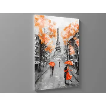 Obraz Obraz olejomalba paříž oranžová Rozměr: 40 x 60 cm