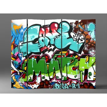 Paraván Dětský paraván graffiti Rozměr: 225 x 180 cm