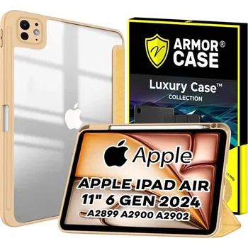 Pouzdro na mobilní telefon Průhledné Pouzdro pro Apple iPad AIR 11" GEN6 2024 A2899 A2900 A2902 ZLATÉ