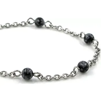 Náramek Náramek Řetízkový s obsidiánem